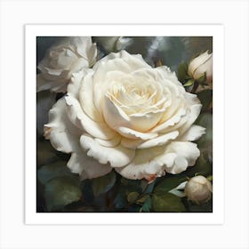 White Roses Art Print