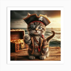 Pirate Kitten 2 Art Print