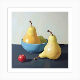 Pears In A Bowl Art Print