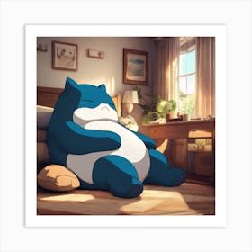 Pokemon Sleeping On The Floor Art Print