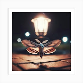 Moth At Night Art Print