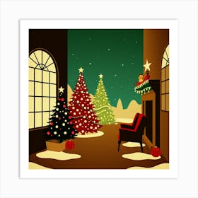 Christmas Scene Art Print