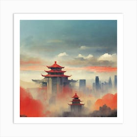 Chinese City Art Print