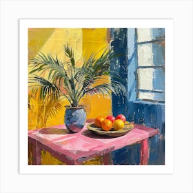 Oranges On A Table Art Print