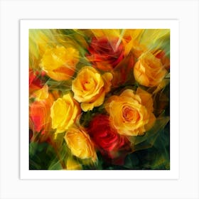 Abstract Roses Photo Art Print