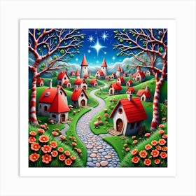 Christmas Village 10 Art Print