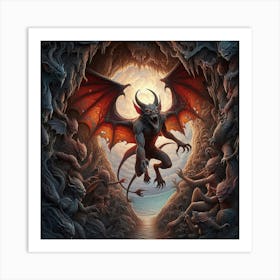 Demons In The Cave 1 Art Print