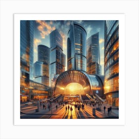 Cityscape Stock Videos & Royalty-Free Footage Art Print