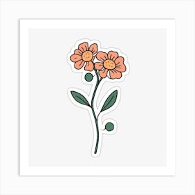 Flowers On A Branch Art Print