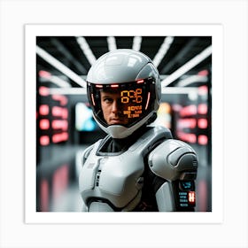 Futuristic Man In Futuristic Suit 44 Art Print