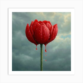 Red Tulip Art Print