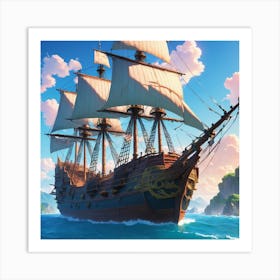Big Pirate Ship Art Print