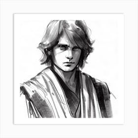 Anakin Skywalker Sketch Star Wars Art Print Art Print