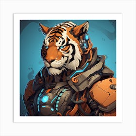 Tiger In Space 2 Art Print