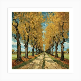 Avenue Of Trees Painting Vincent Van Gogh Art Art Print 3 Art Print