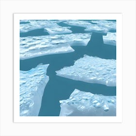 Icebergs 1 Art Print