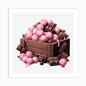 Pink Candy Crate 6 Art Print