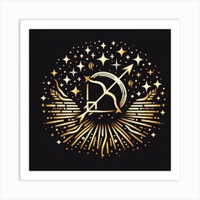 A Zodiac symbol, Sagittarius 1 Art Print