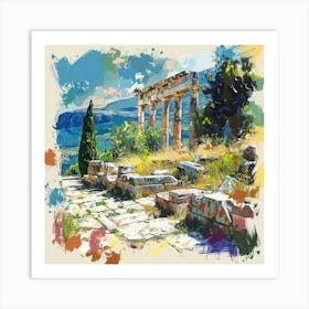 Delphi Ruins Art Print