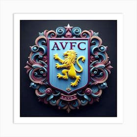 Aston Villa Crest Art Print