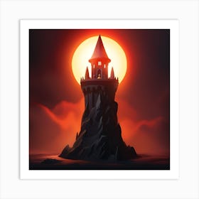 Castle On The Ocean Art Print