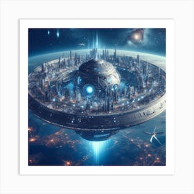 Alien Spaceship Art Print