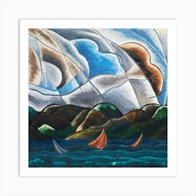 Sailboats In The Sky 1 Art Print