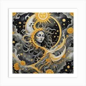 Sun And Moon Art Print