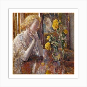 Maréchal Niel Roses, Frederick Childe Hassam Art Print