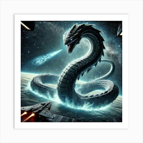 Nebulos Cosmic Serpent Art Print