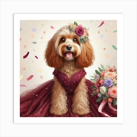 Wedding Dog Art Print