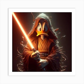 Donald Duck In Star Wars Art Print