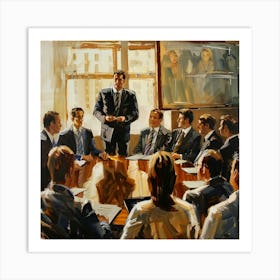 Business Meeting 1 Art Print