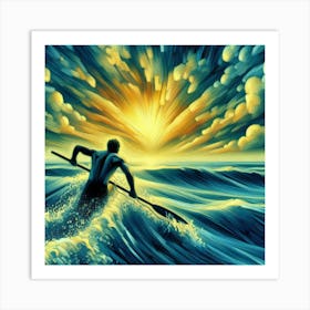 Sunset On The Ocean Art Print