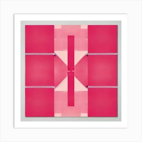 Pink Squares Art Print