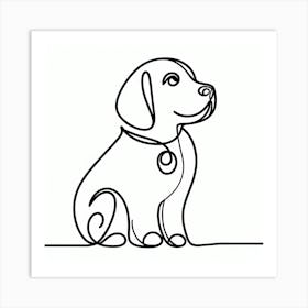 Dog Drawing Art Print