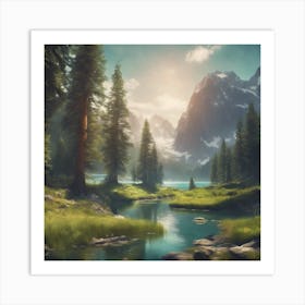 Mountain Landscape Art Print