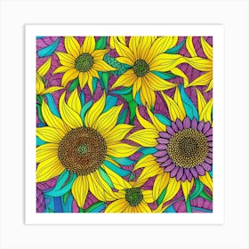 Sunflowers 9 Art Print