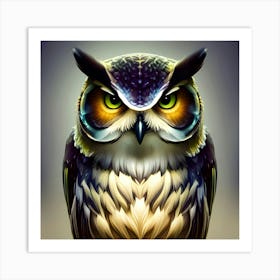 Owl Portrait 1 Art Print