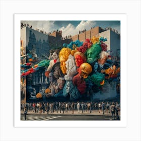 City Of Faces Art Print