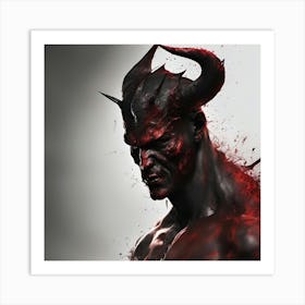 Devil With Horns 3 Art Print