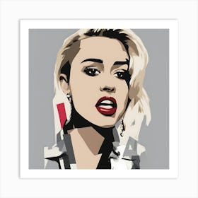 Miley Cyrus minimal pop Art Print