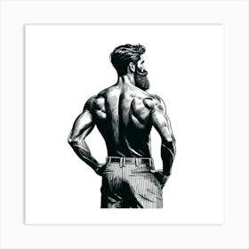 Back Of A Man Art Print