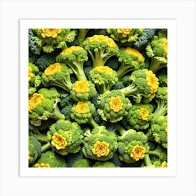 Florets Of Broccoli 2 Art Print