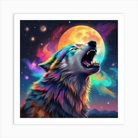 Howling Wolf 1 Art Print