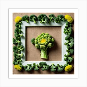 Broccoli In A Frame 20 Art Print