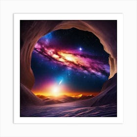 Galaxy In The Cave Art Print