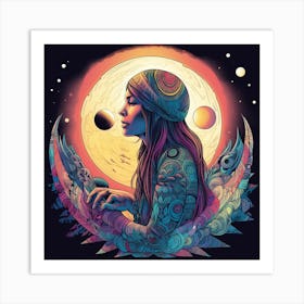 Psychedelic Woman 2 Art Print