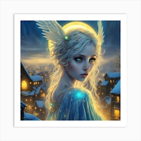 Angel In The Snow Art Print