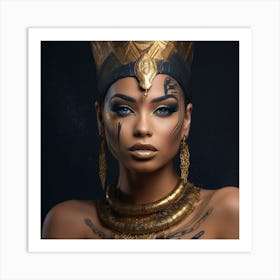 Egyptian Woman With Tattoos Art Print